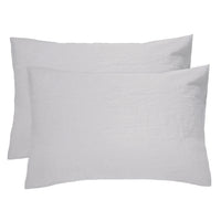 Bambury's Linen Pillowcase Pair Silver