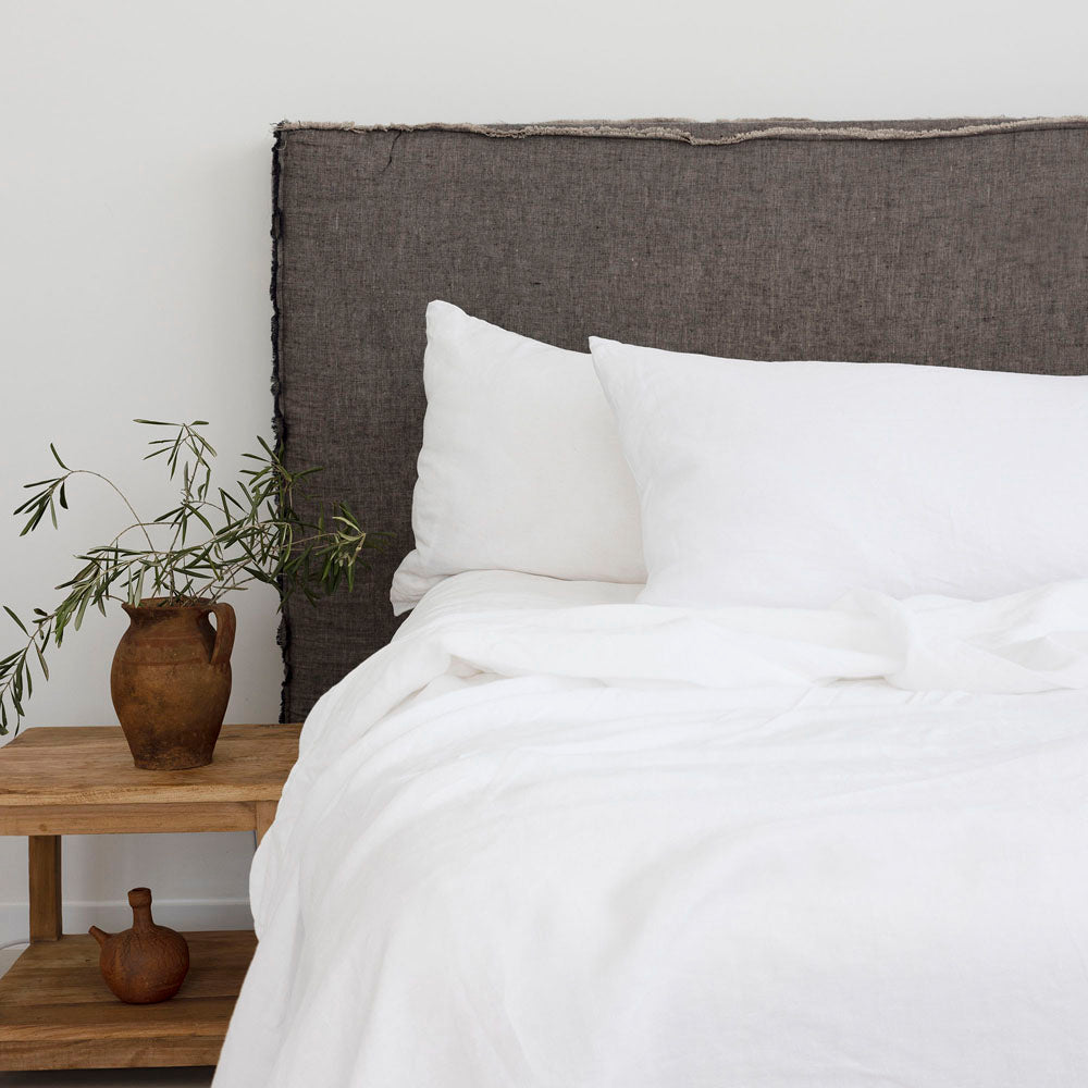Bambury's Linen Pillowcase Pair White