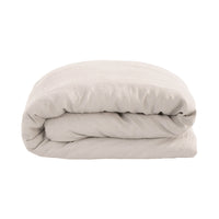 Bambury's French Flax Linen Quilt Cover Set - Pebble