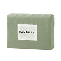 Bambury's French Flax Linen Quilt Cover Set - Sage