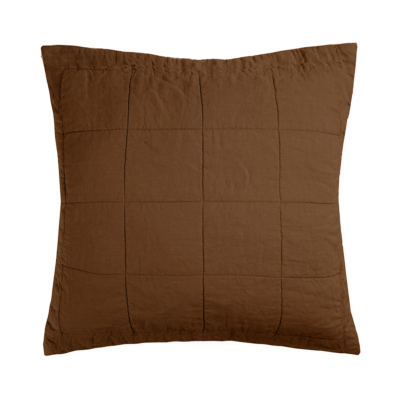Bambury's Linen Quilted Euro Pillow Sham Hazel