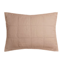 Bambury's Linen Quilted Pillow Sham Tea Rose