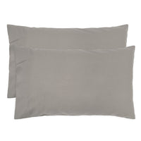 Bambury's Std Temple Organic Cotton Pillowcase Pair Grey