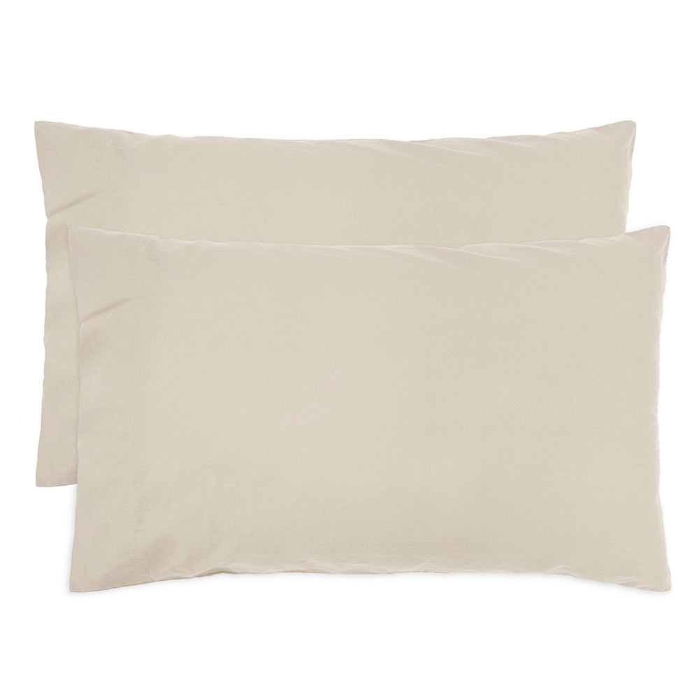 Bambury's Std Temple Organic Cotton Pillowcase Pair Pebble