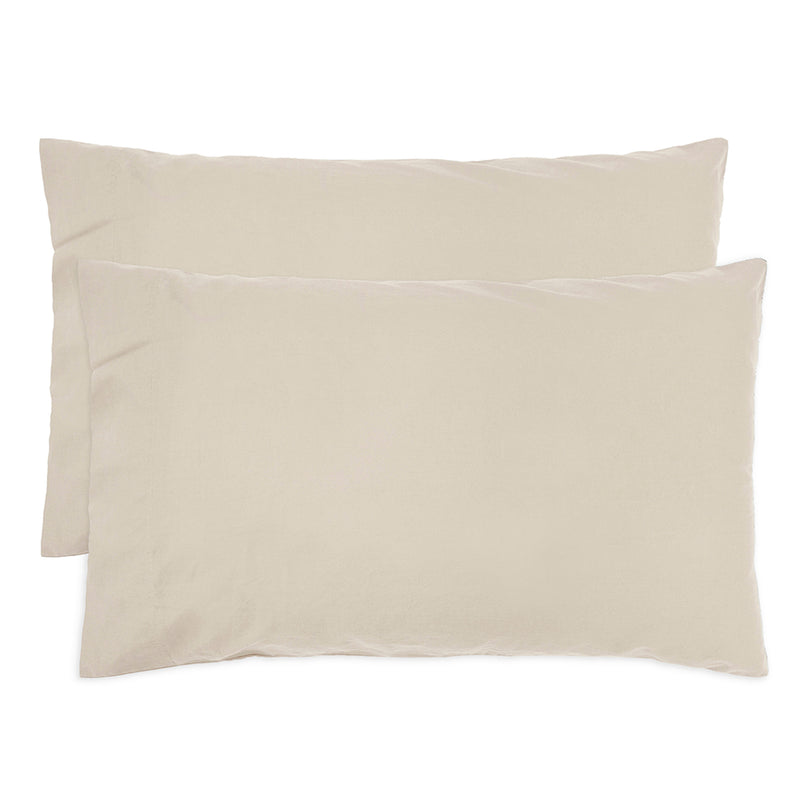 Bambury's Std Temple Organic Cotton Pillowcase Pair Pebble