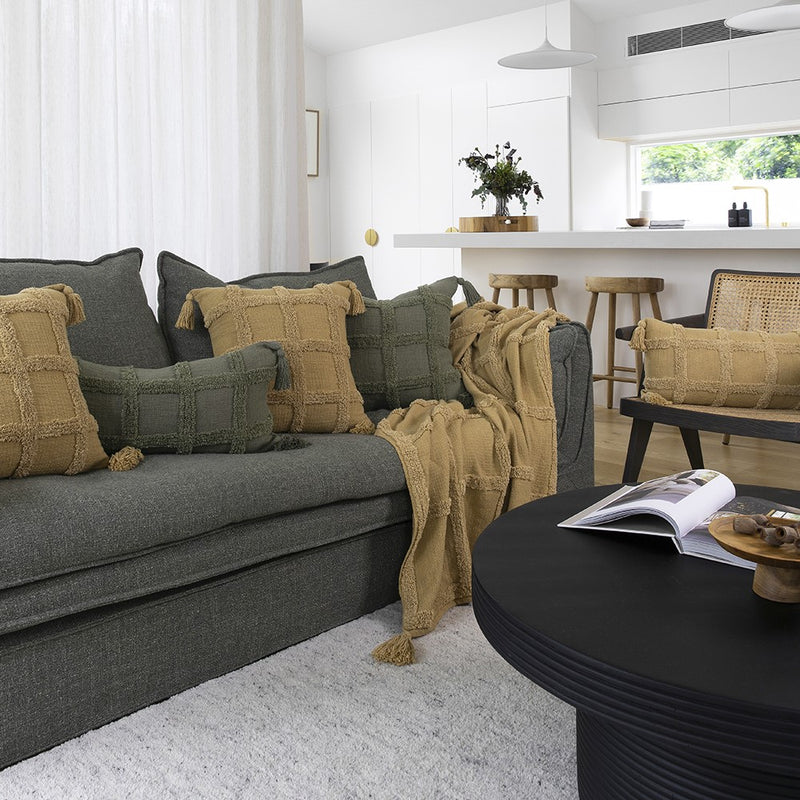 Percy Rectangle Cushion - Flax