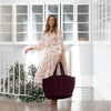 Bambury's Nuno Tote Bag in Maroon Red