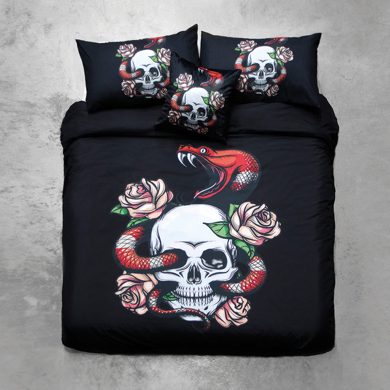 Printed Quilt Cover Set Calavera