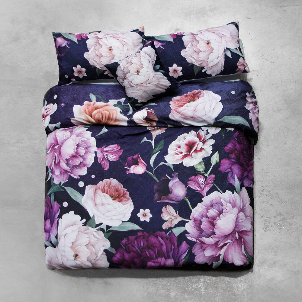 Printed Quilt Cover Set Midnight Garden