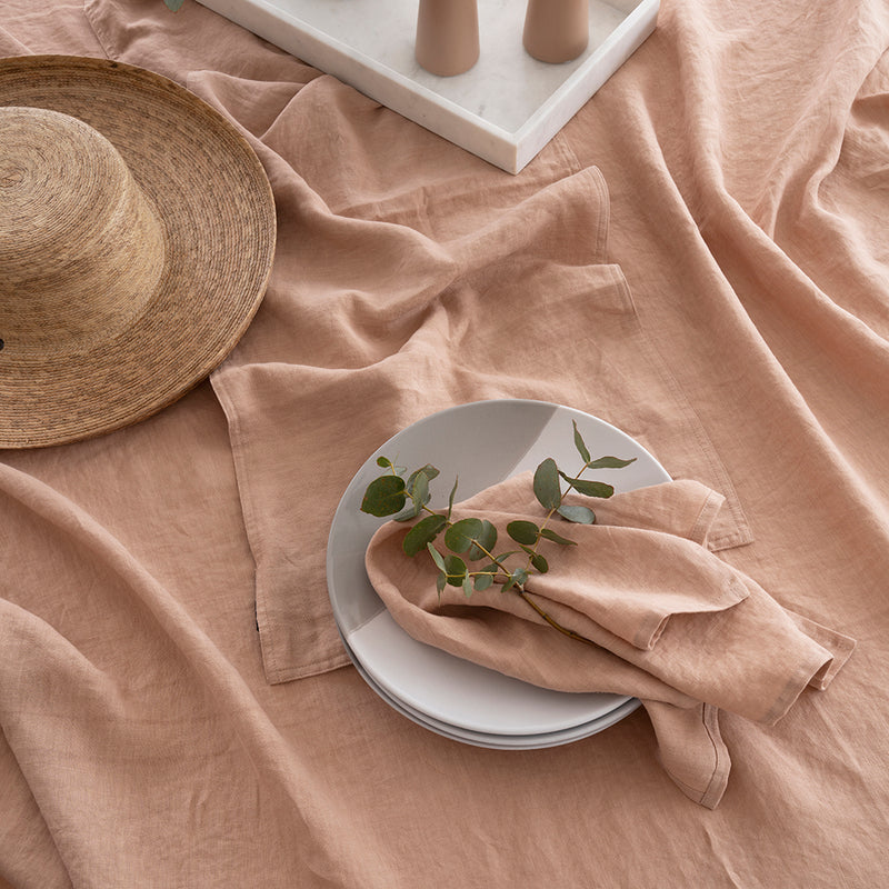 Bambury's Linen 2pc Napkin Set 45x45cm Tea Rose