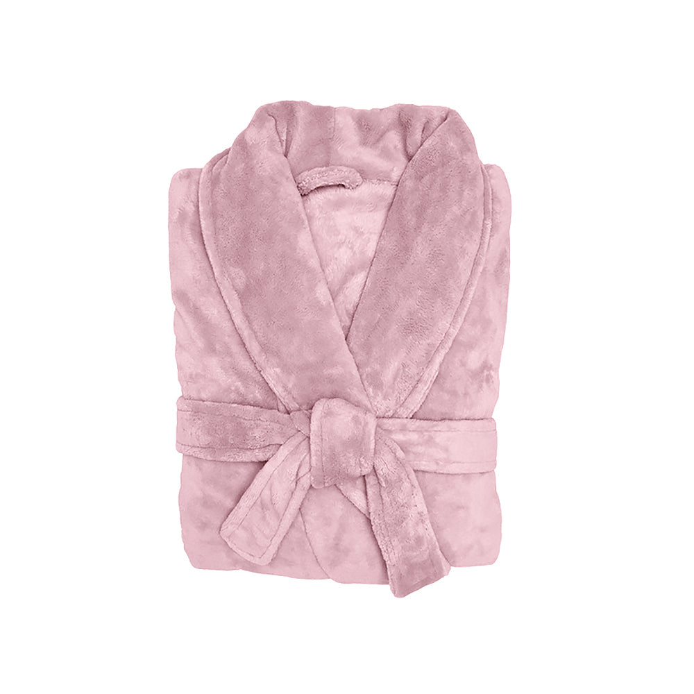 Bambury's Microplush Bath Robe in Blush Pink