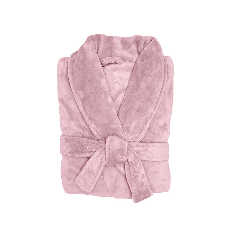 Bambury's Microplush Bath Robe in Blush Pink