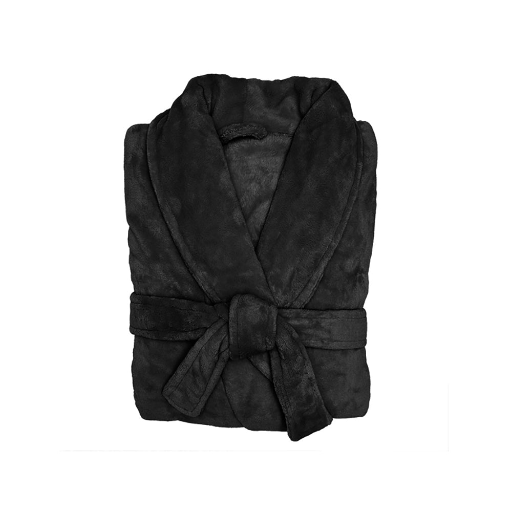 Bambury's Microplush Bath Robe in Black