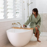 Bambury's Microplush Bath Robe in Sage Green