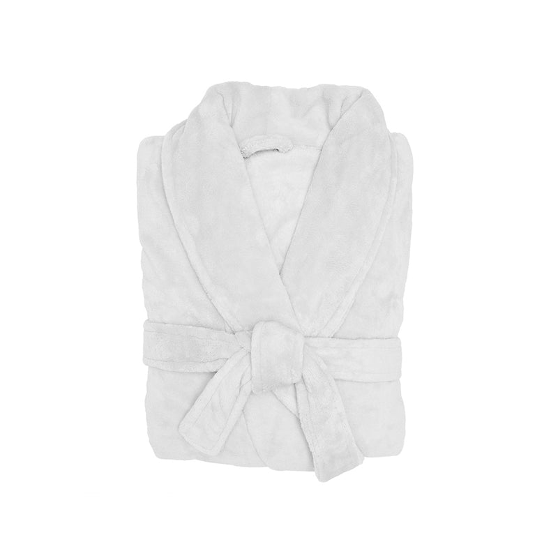 Bambury's Microplush Bath Robe - White