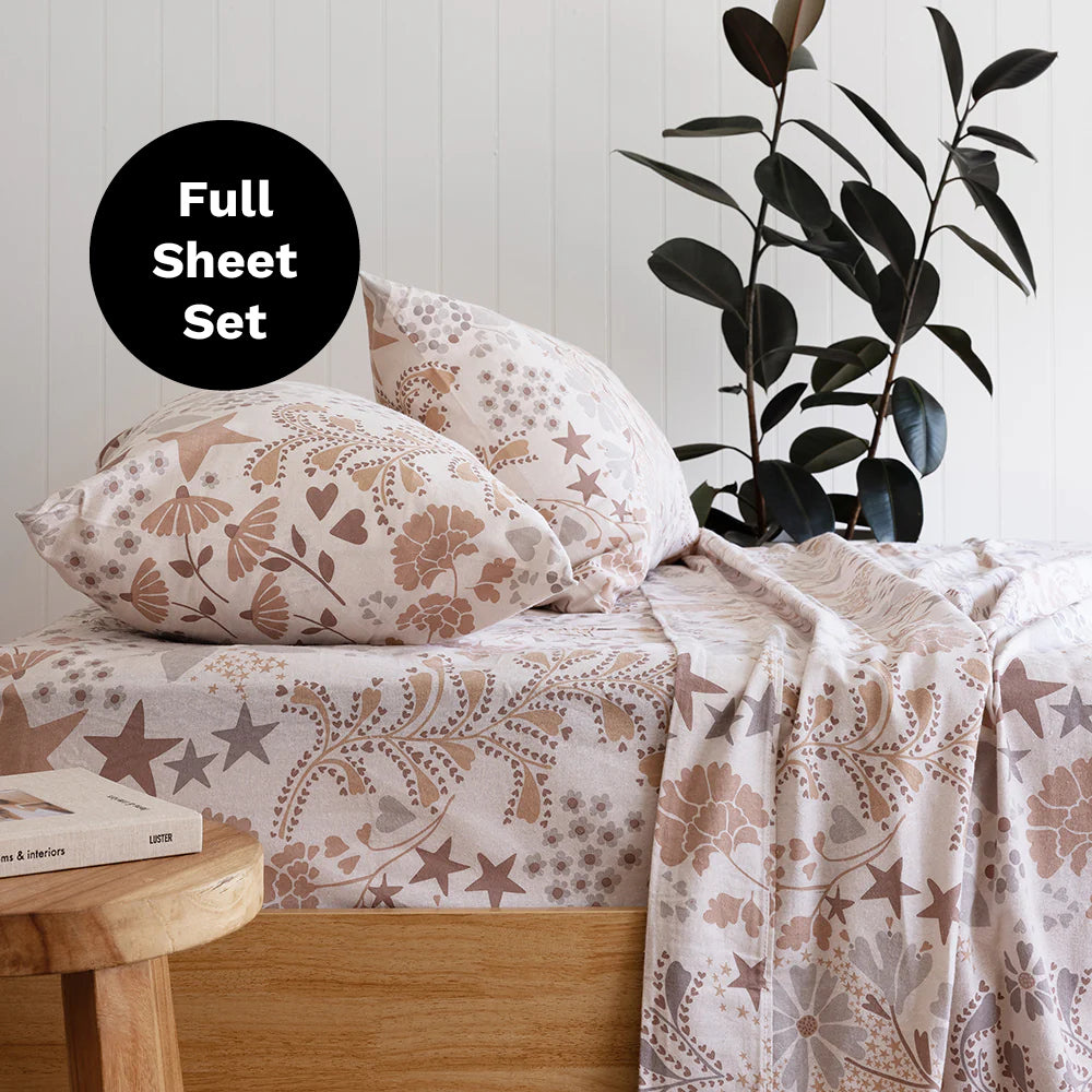 Alice Flannelette Sheet Set