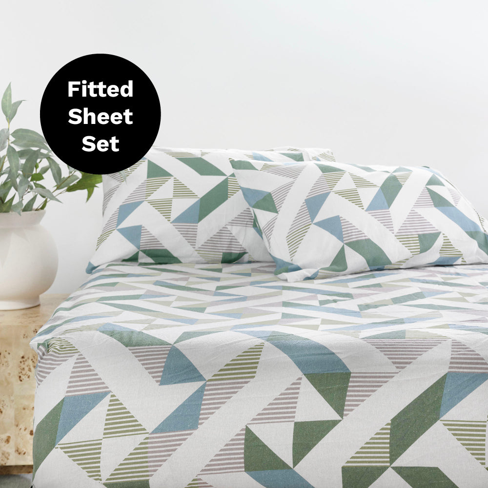 Onslow Flannelette Fitted Sheet Set