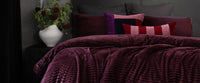 Channel Quilt Cover Set - Plum