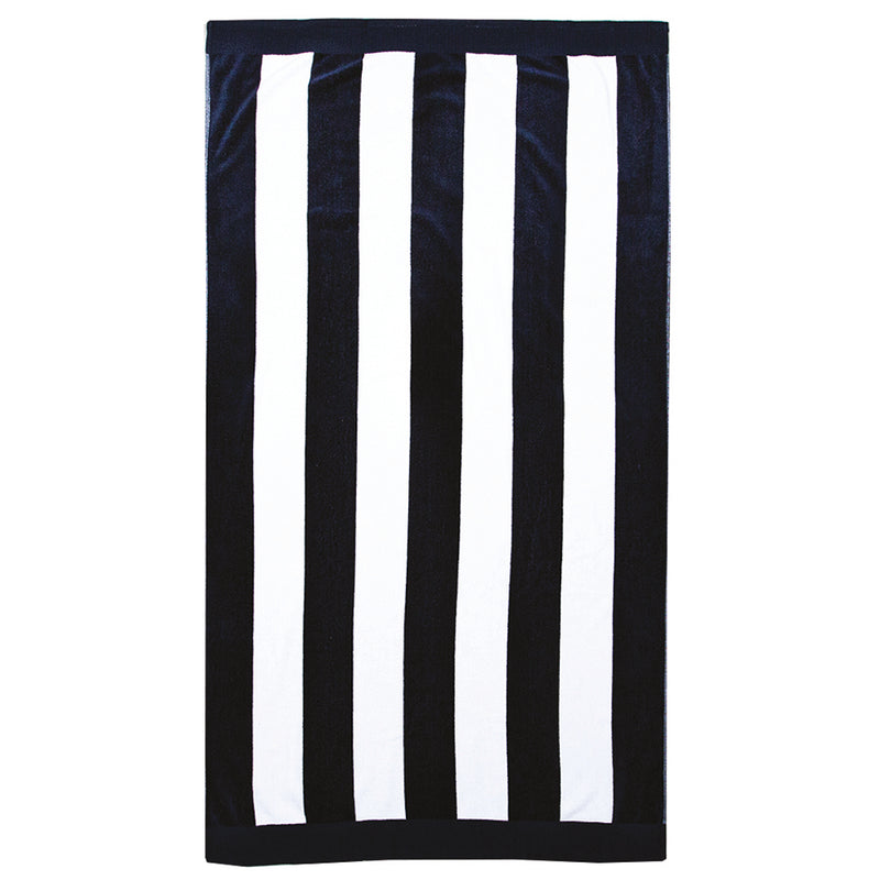 Classic Stripe Beach Towel - Navy