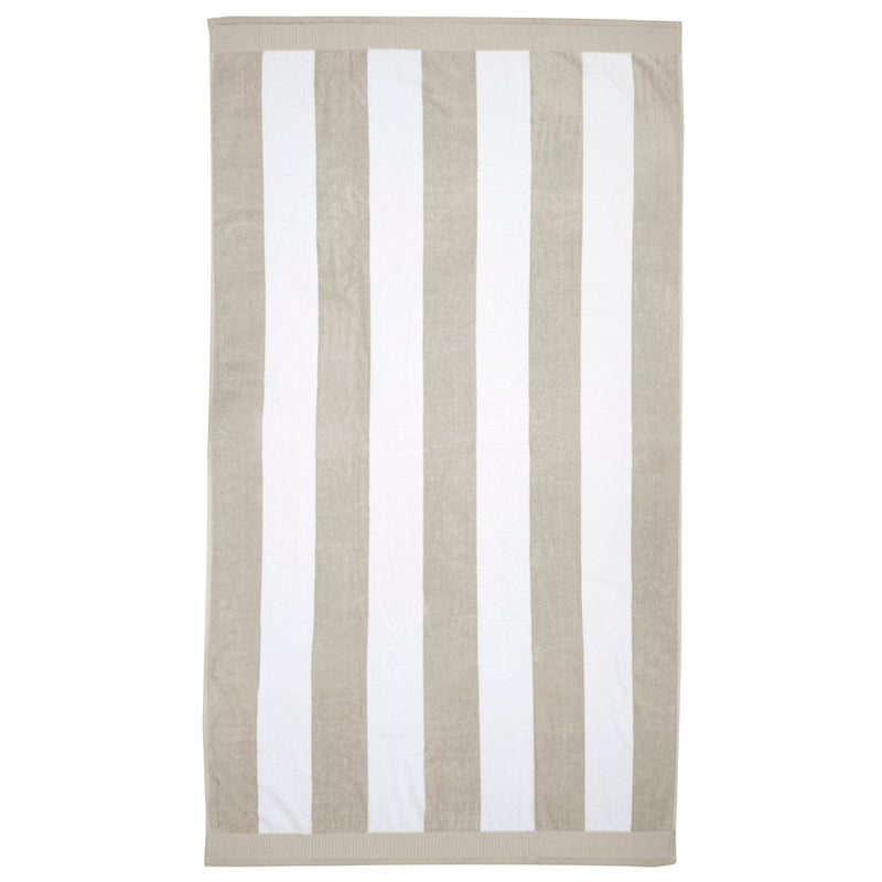Classic Stripe Towel - Pebble