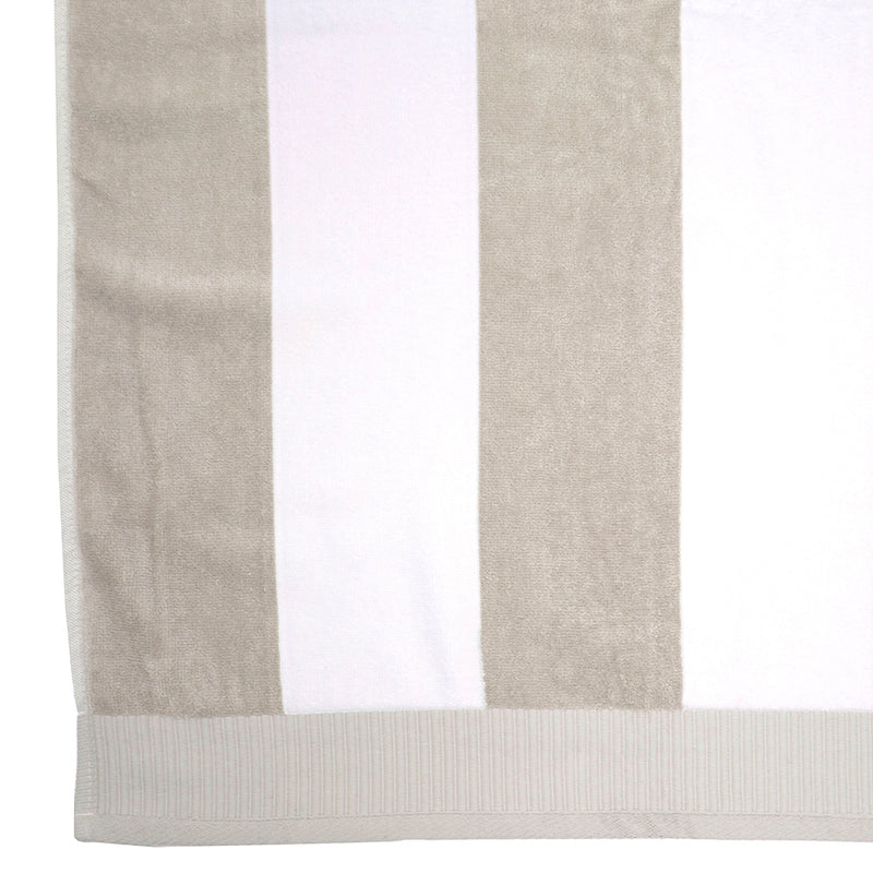 Classic Stripe Towel - Pebble