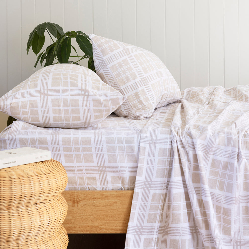 Enid Flannelette Sheet Set