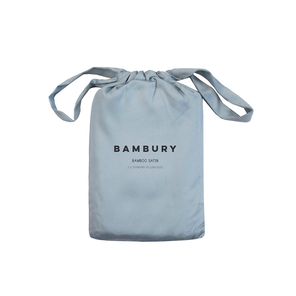 Bamboo Satin Pillowcases - Slate Blue