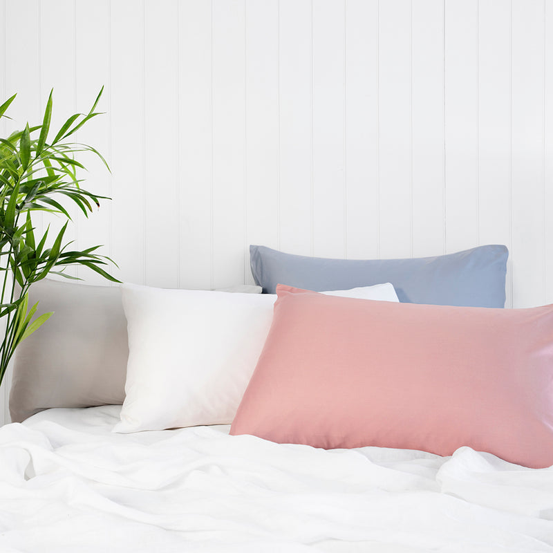 Bamboo Satin Pillowcases - White