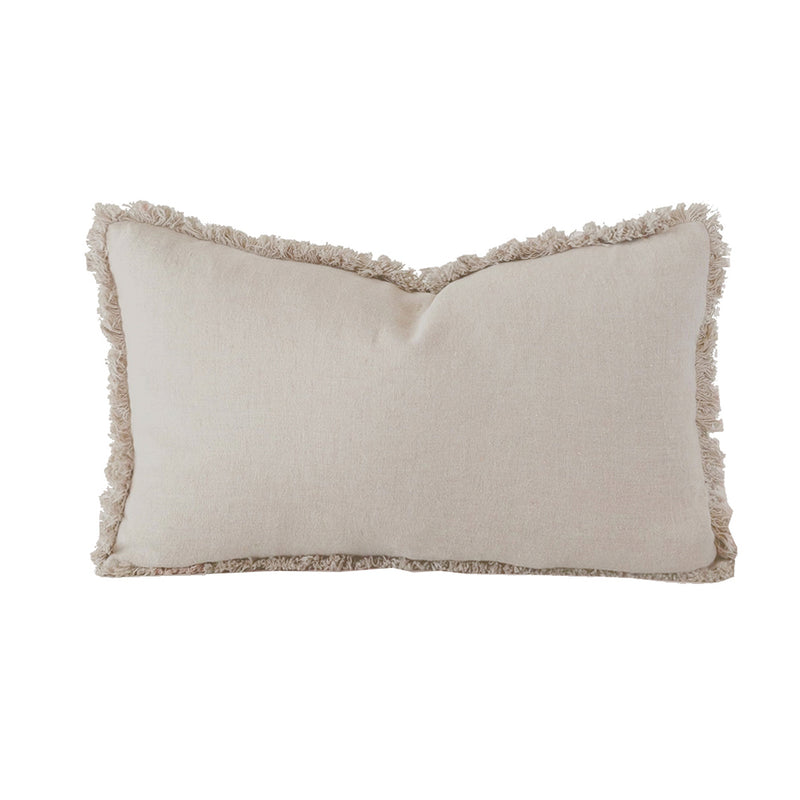 Linen Rectangle Cushion - Pebble