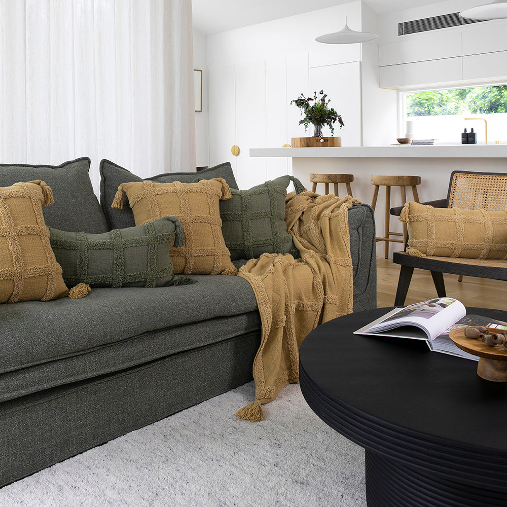 Percy Rectangle Cushion - Flax