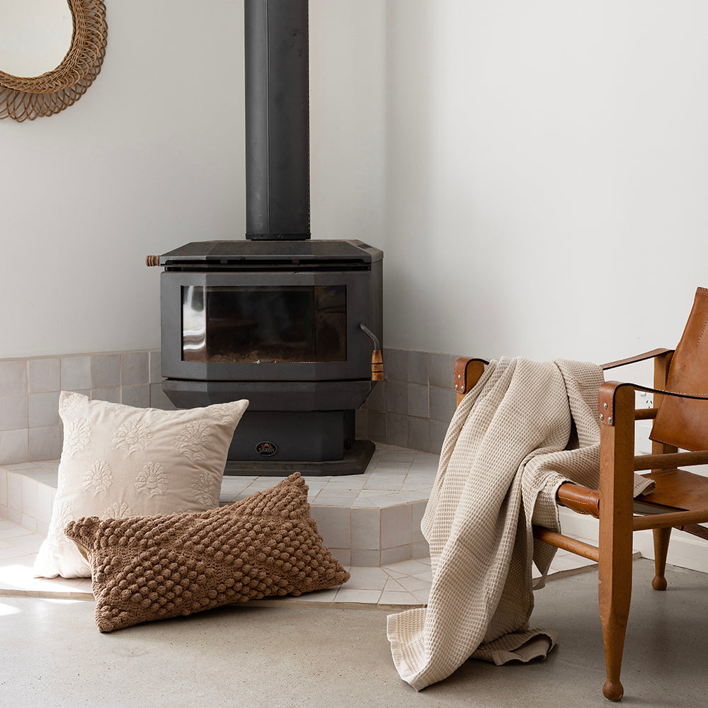 Bridget Rectangle Cushion - Biscuit