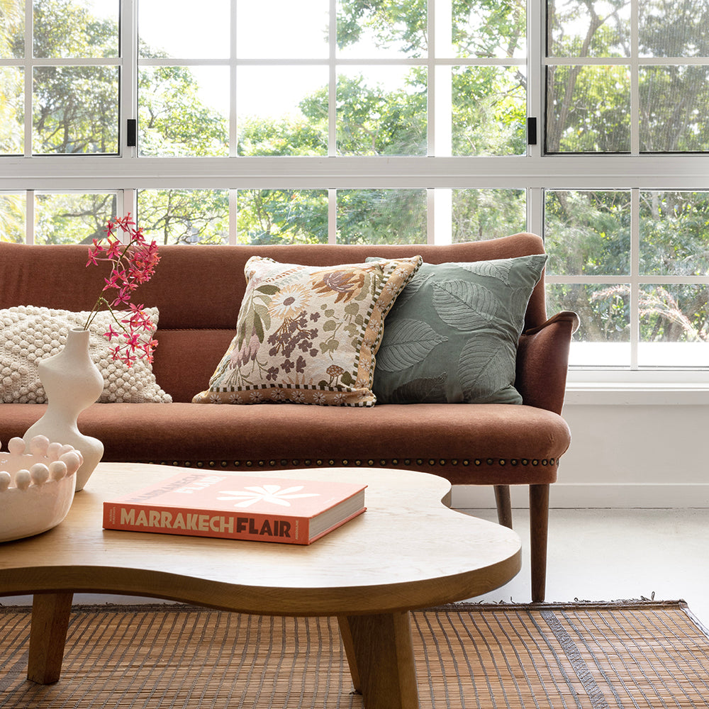 Elin Square Cushion - Eucalyptus