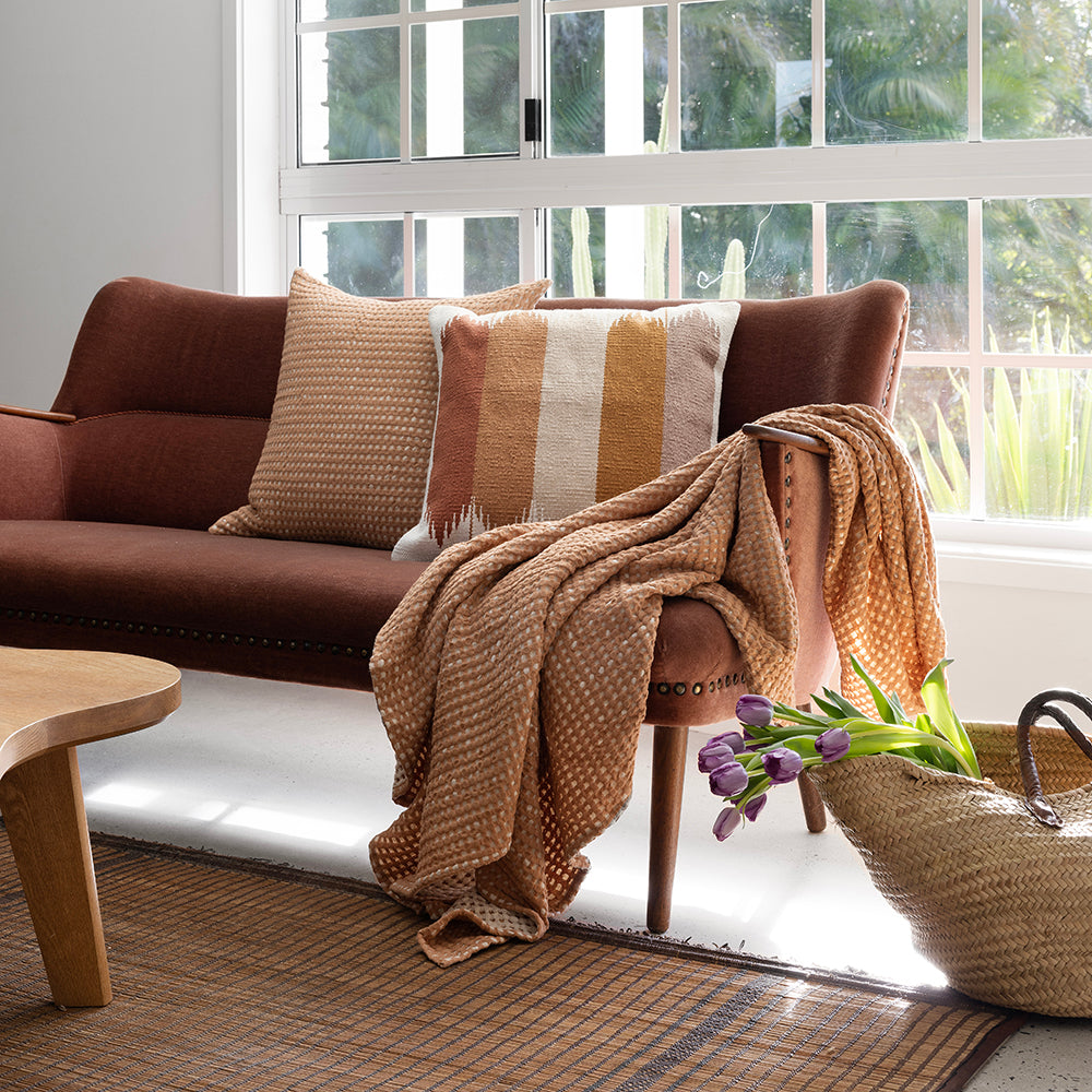 Endor Square Cushion - Terracotta