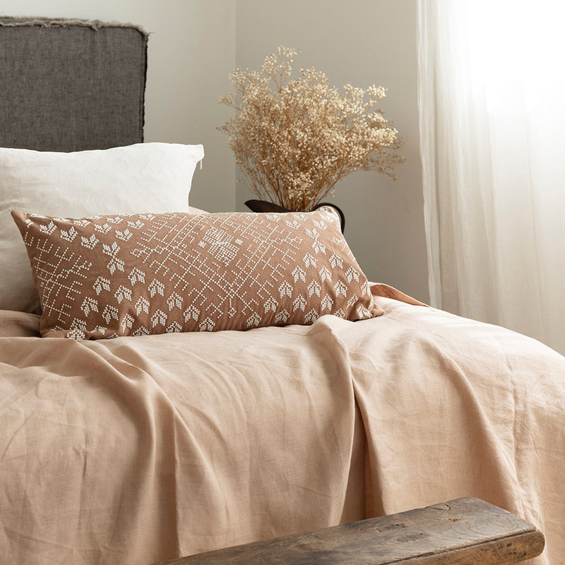 Lottie Rectangle Cushion - Woodrose