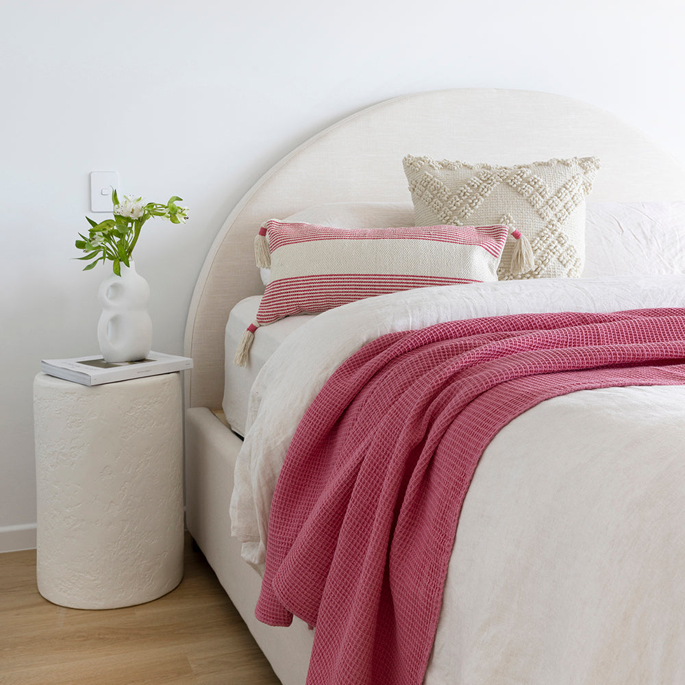 Waffle Throw - Pink