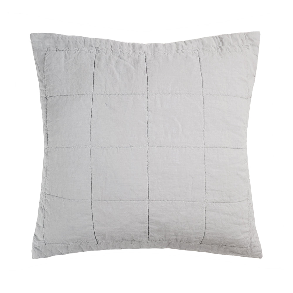 French Flax Linen Quilted Euro Sham Bambury