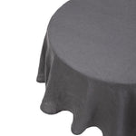 Linen Round Tablecloth 228cm Charcoal